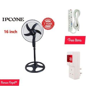 16-Inch Fan - Perfect Cooling Solution For Your Home And Office+FREE 4 WAY SOCKET AND FRIDGEGUARD