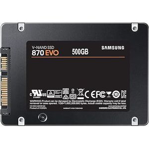 Samsung  870 EVO SATA SSD 500GB 2.5” Internal Solid State Drive, Upgrade PC or Laptop Memory and Storage for IT Pros, Creators, Everyday Users, 