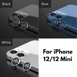 Black Metal Ring Camera Lens Protector For IPhone 12