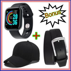 Y68 Smartwatch//Smart Watch//Sport+Free Cap And Belt
