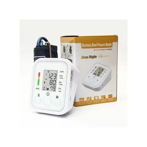 LCD Display Monitor Measurement Blood Pressure Machine Arm Band Type for Home Use Electronic Digital Upper Arm BP Heartbeat Pulse Meter Test Sphygmomanometer Hypertension Monitors