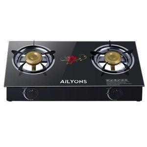AILYONS 2-Burner Table Top Gas Cooker With STRONG Glass Top