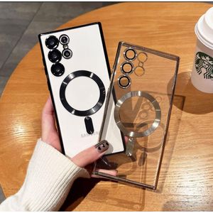 Samsung Galaxy S24 Ultra Back Cover Clear, Transparent and Colorless with black edges Unique and Stylish with Camera Protection lensesPhone Case/ Cover