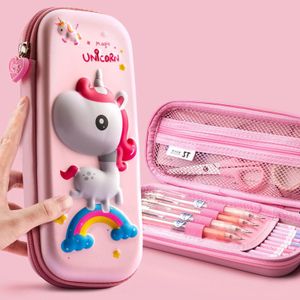 3D pencil case Cute stationery box EVA pencil box Cartoon animal pen case  Girls pencil case Children School supplies storage box