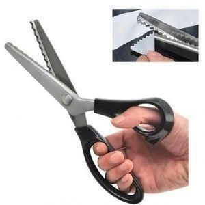 Pinking Zigzag Shears – Stainless Steel Serrated Scissors for Fabric Cutting, Sewing, Crafting & Dressmaking