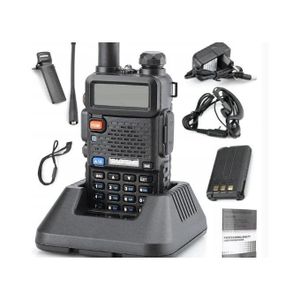 Baofeng UV-5R Long-Range Dual-Band Handheld Walkie Talkie Two-Way Communication Radio Emergency FM Radio LED Torch