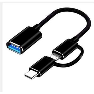 Universal 2 In 1 USB 3.0 OTG Adapter Cable Type-C//micro cable//type c cable