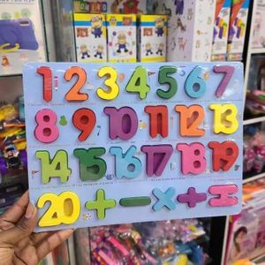25pcs LARGE WOODEN NUMBERS PUZZLE(3YRS +)