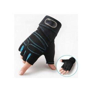 All Sizes High Quality Gym/ Work Out/ Cycling/ Weightlifting Fabric Fingerless Gloves