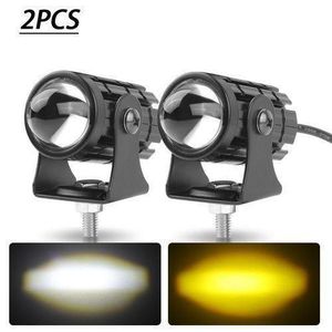 2 pcs Universal Motorcycles Headlight Fog Light Led Glare Strobe Driving Lights12V 24V Car LED Work Hi-lo Beam Motorcycle Spotlight Fog For Truck SUV UTV ATV Auxiliary Lamp Headlight