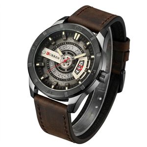 Curren Date Leather Watch 