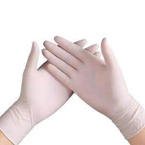 100 Pcs Disposable White Nitrile Gloves Kitchen Gloves Cleaning Gloves for Cooking, Household