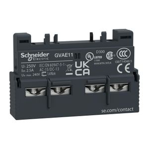 Schneider Electric TeSys GV2 & GV3 - Auxiliary Contact - 1 NO + 1 NC