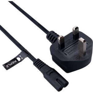 2-Pin Mains Power Lead Cable for PS4 PS5 Xbox Samsung LG Sony TV