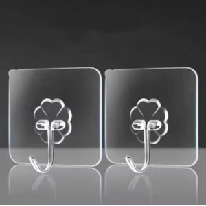 10Pcs Sticky Hooks Wall Mounted PVC Removable Adhesive