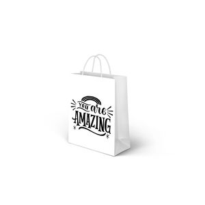 White Reusable Gift Bag with Uplifting Message- So Amazing