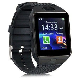 W007 Black Smartwatch with SIM Card Slot, Camera, Heart Rate Monitor, Pedometer, and Social Media Alerts – Smart2030