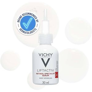 Vichy LiftActiv Pure Retinol Serum for Face, Anti-Aging Face Serum for Wrinkles & Fine Lines, .2% Retinol + Peptides, Resurfaces Skin Sexture To Smooth & Firm Skin