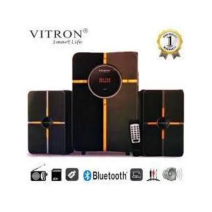 Vitron V402 2.1 Channel Multimedia Speaker Sound System, 5,000W (PMPO), AC/DC Input , with Bluetooth, USB, SD card, AUX, and FM tuner support, Remote control