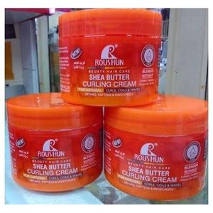Roushun Shea Butter Coconut Curling Cream Softens & Moisturizes For Natural Curls ,Waves & Coils