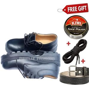 PHOELIX FASHIONS Ethiopian Leather Back To School Shoes + FREE SHOE POLISH, LACES, BELT.