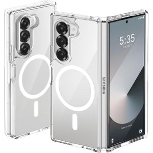 AICase MagSafe-Compatible Clear Case for Samsung Galaxy Z Fold 6 – Anti-Yellowing, Shockproof, Slim Transparent Protective Cover with Magnetic Ring