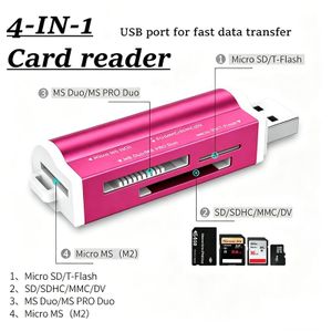 4 In 1 SD Card Reader TF/Micro SD Memory Cards - OTG Flash Drive Adapter