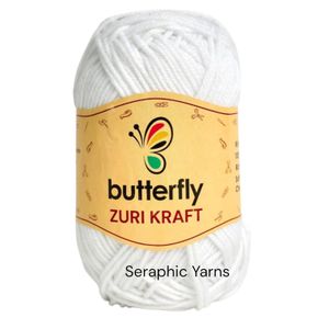Butterfly White B Zuri Kraft Acrylic Chunky Yarn 5PCS 100g per ball 100% Acrylic 