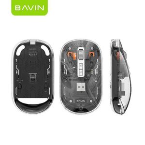 Bavin  G-K-99 Transparent Wireless Mouse - 400mAh, Bluetooth 5.1, 7 Colors
