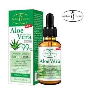 Aichun Beauty     Aloe Vera 99% Collagen +Vitamin E Face Serum, 30ml
