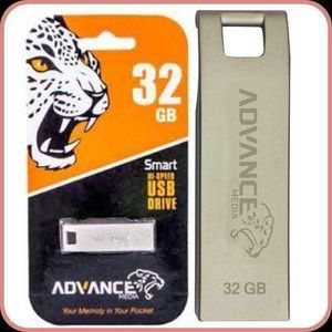 Advance Stylish Metal-Silver 32GB Mini USB Flash Drive For On-the-Go Storage