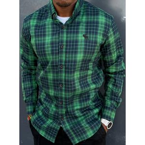  Men's Plaid long-sleeve Button-down Shirt