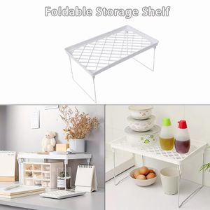 1 Pack Foldable Kitchen Storage Rack - Multi-Purpose Organizer for Kitchen & Office Countertops