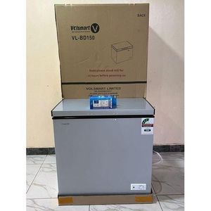 VOLSMART 150L Vertical Chest Freezer VL-BD150 Single Flip Drain Freezer Energy-saving Freezer Fast Cooling Chest Freezer