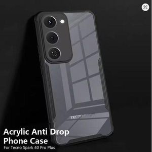 Tecno Spark 40 Pro Plus (+) Transparent, Clear And Colorless With Black Edges Unique And Stylish Heavy Duty Protection Comfortable Grip Phone Case/ Cover