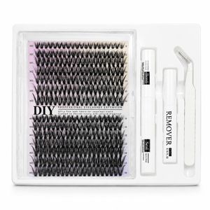 280PCS 30D+40D DIY Lash Extension Kit with Glue, Remover & Tweezers