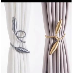 Arbitrary shape strong Curtain tiebacks a pair-grey,white