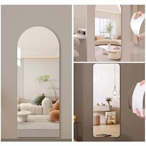 60x40cm Frameless Unbreakable Wall Mirror - Peel and Stick Large Acrylic Mirror for Dressing Room