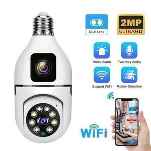 Ptz 360 Bulb WIFI Dual Lens Camera Bulb Color Night Vision