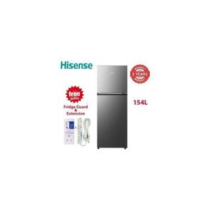 Hisense Fridge 154L REF154DR Double Door, Direct Cool, Low Noise +Free Fridge Guard+Extension (5YRS WARRANTY FOR COMPRESSOR)