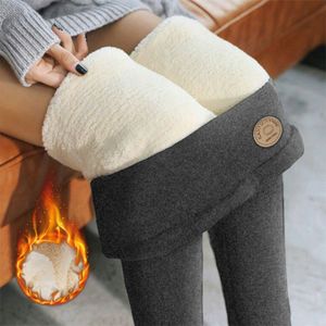 Women Solid Warm Winter Velvet Wool Cashmere Pants Slim Up Trousers Leggings