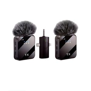 F11-2 3-in-1 Noise Cancelling Wireless Clip-On Microphone for Smartphone, YouTube, TikTok, and Live Broadcasting