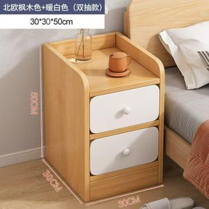 Minimalist wooden bedside table with drawer-ample storage