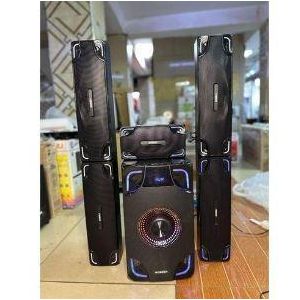 Nobel NB-2080 5.1 CH Home Theatre System – 55,000W PMPO – Bluetooth – Tall Boy Speakers – Deep Bass Subwoofer – Black