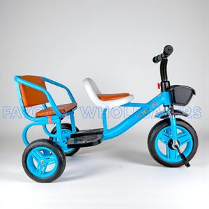 Tricycle Kids Trike Age 1–4 Years  Toddler 3-Wheel Ride-On with a backseat and a basket