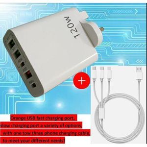  charger with 1 tow 3 charging cables