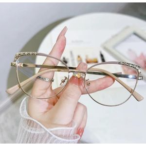 Women's Cat Eye Anti Blue Light Computer Glasses Optical Prescription Eyewear Frame For Ladies Girls