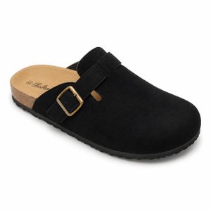 Bo Jungle Men’s Suede Slip-On Mule Sandals – Tan Buckle Clogs