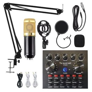 BM800 Professional Studio Microphone V8 Sound Card For Recording Streaming