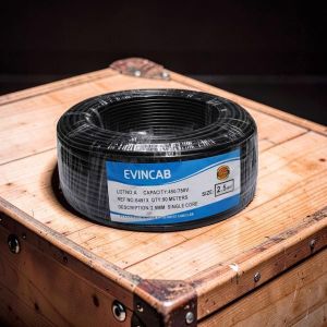 Evin 2.5mm Single Core Solid PVC Insulated Sheath Flexible Easy Install Electrical Wiring Cable 